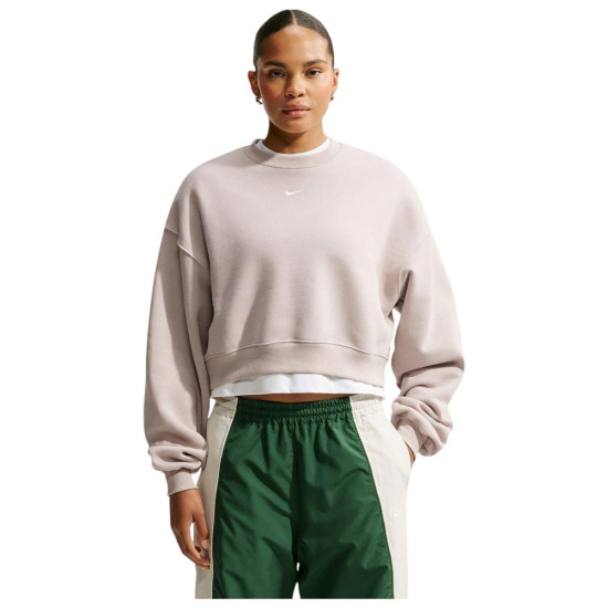 Nike Γυναικείο φούτερ Studio Fleece Medium Weight Oversized Cropped Crew